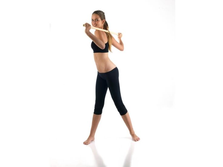 Exercises with a stick strengthen and develop back muscles in patients with thoracic osteochondrosis