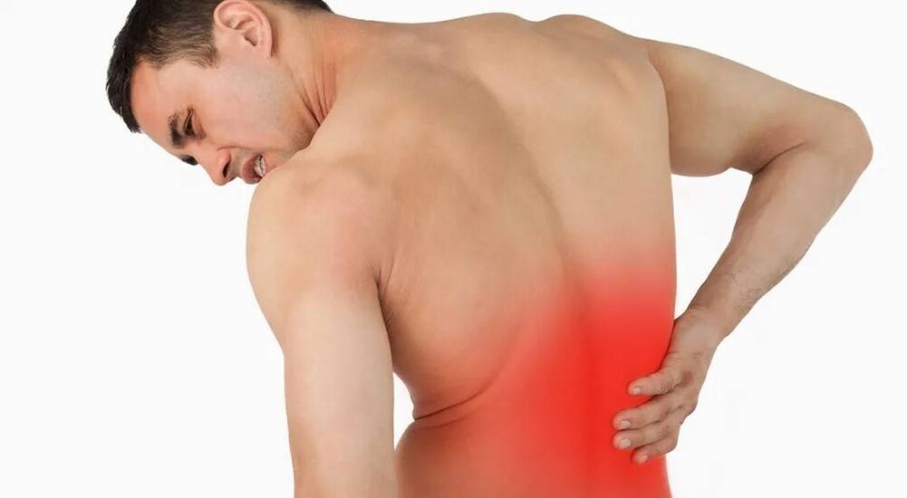 Back pain is a symptom of various stages of osteochondrosis development